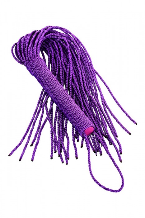 Сиреневый флоггер из веревки Theatre - 48,5 см. - ToyFa - купить с доставкой в Оренбурге