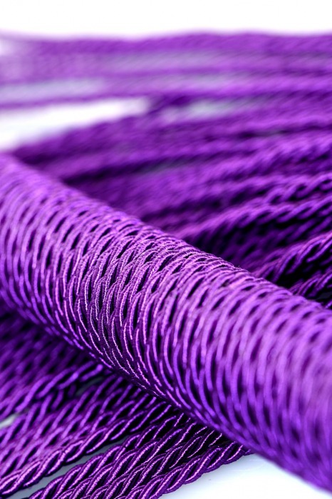 Сиреневый флоггер из веревки Theatre - 48,5 см. - ToyFa - купить с доставкой в Оренбурге