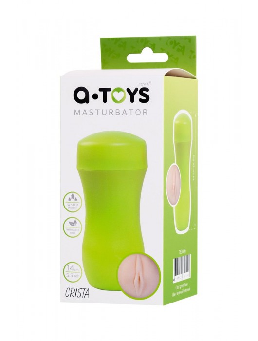 Мастурбатор-вагина A-Toys в зеленой колбе - A-toys - в Оренбурге купить с доставкой