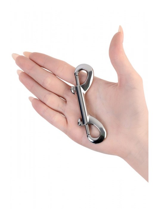 Серебристый двухсторонний карабин TOYFA Metal - ToyFa - купить с доставкой в Оренбурге