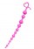 Розовая силиконовая анальная цепочка Long Sweety - 34 см. - ToyFa