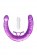 Фиолетовый двухсторонний фаллоимитатор с вибропулей - 35 см. - Toyfa Basic