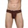 Мужские коричневые кружевные трусы-тонги - La Blinque купить с доставкой