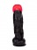 Чёрный фаллоимитатор с красной головкой - 20 см. - LOVETOY (А-Полимер)