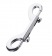 Серебристый двухсторонний карабин TOYFA Metal - ToyFa - купить с доставкой в Оренбурге Серебристый двухсторонний карабин TOYFA Metal - ToyFa - купить с доставкой в Оренбурге
